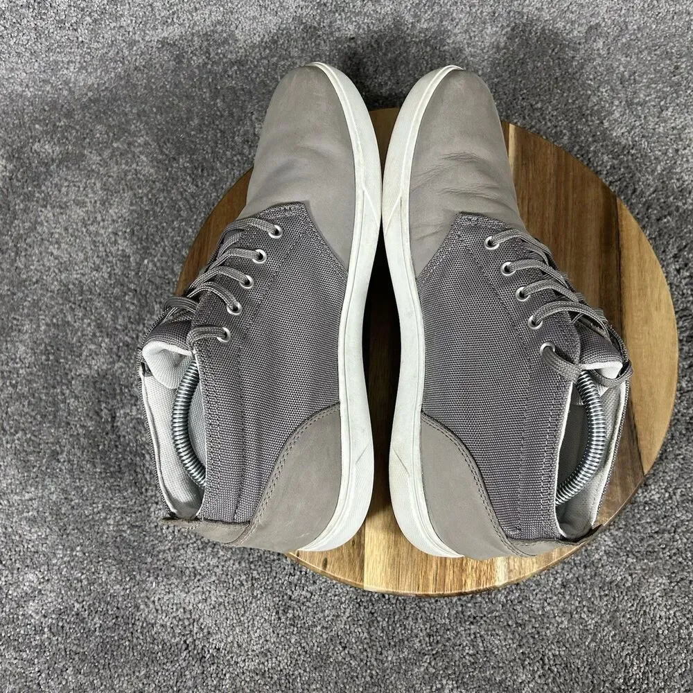 Timberland Davis Square Mens Size 9.5 Gray Nubuck Casual Chukka Shoes Used